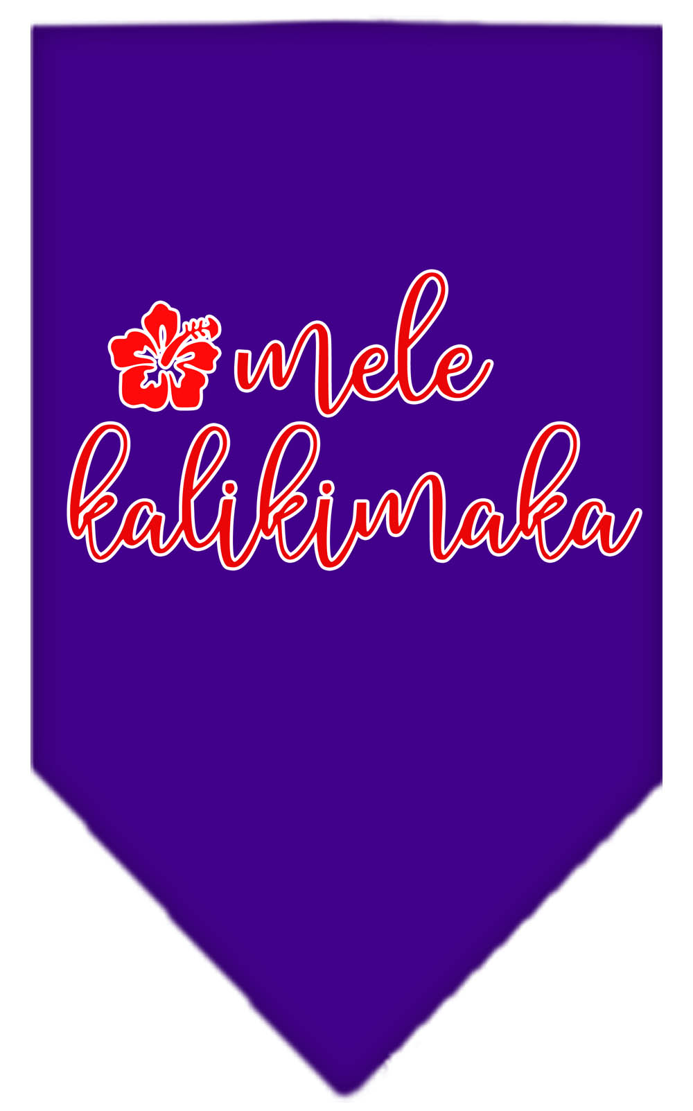 Mele Kalikimaka Screen Print Bandana Purple Small